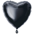 BALLOON 18IN HEART BLACK FOIL