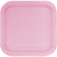 PLATE 9IN SQUARE LOVELY PINK