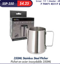 PITCHER STAINLESS STEEL 350ML