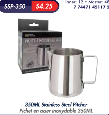 PITCHER STAINLESS STEEL 350ML