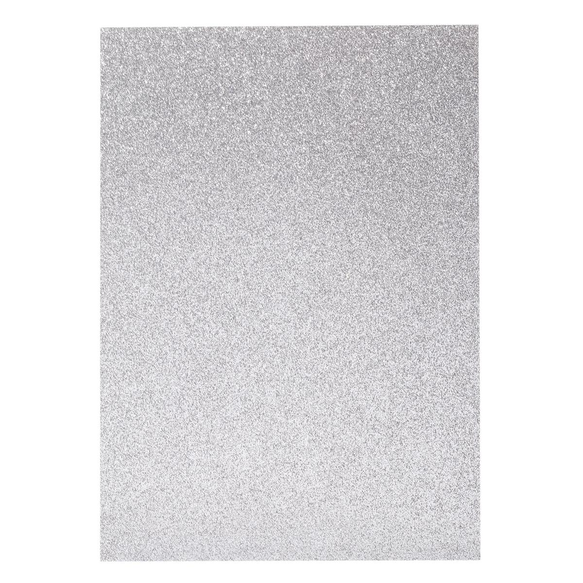 PAPER 8.5X11 GLITTER SILVER