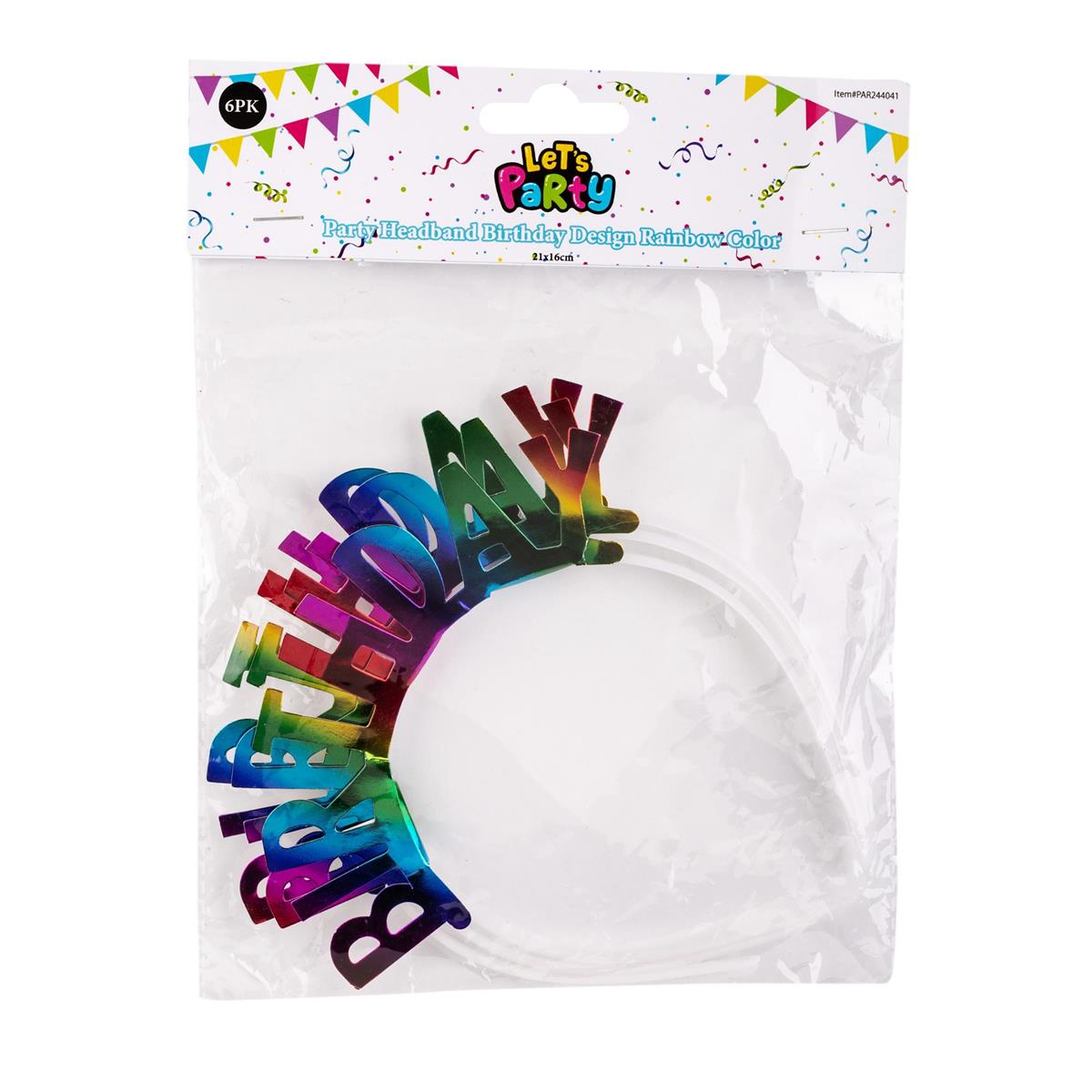 HEADBAND BDAY 4PC