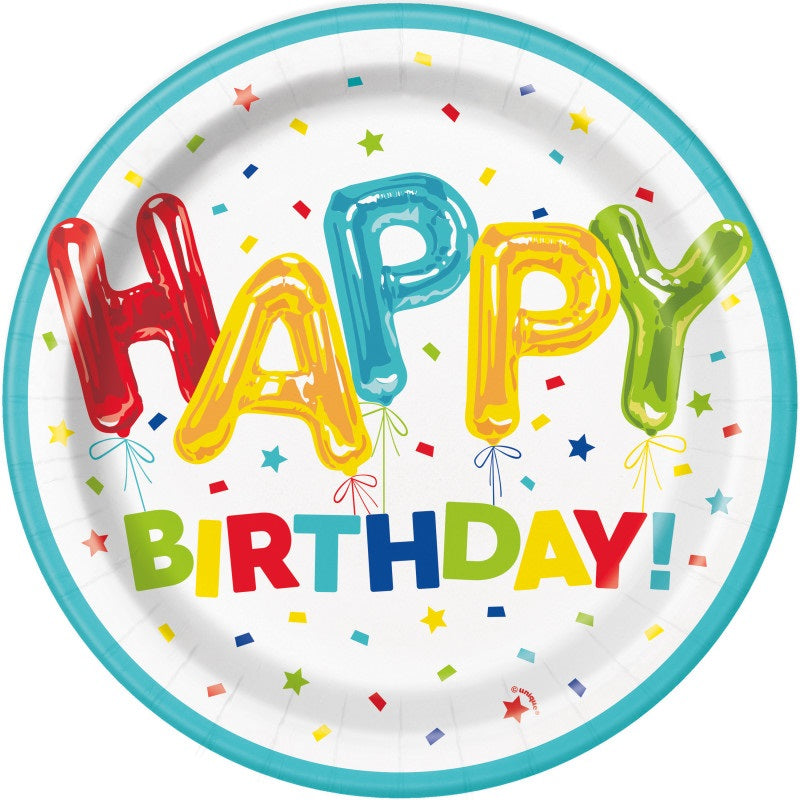 PLATE PAPER 9IX8 HAPPY BDAY