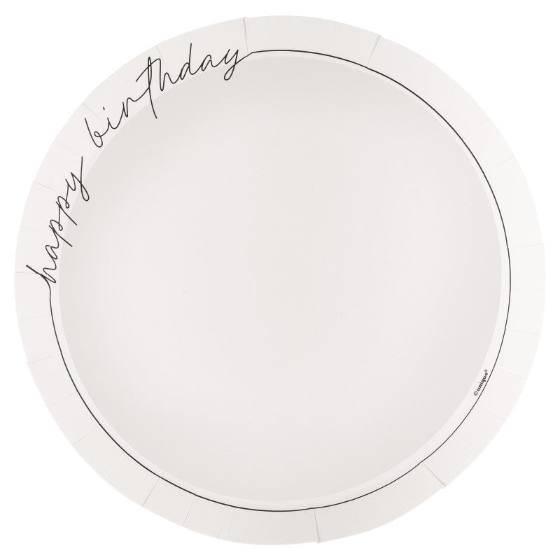 PLATE 8.25IN SCRIPT BDAY