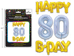 BALLOON FOIL 80 BDAY