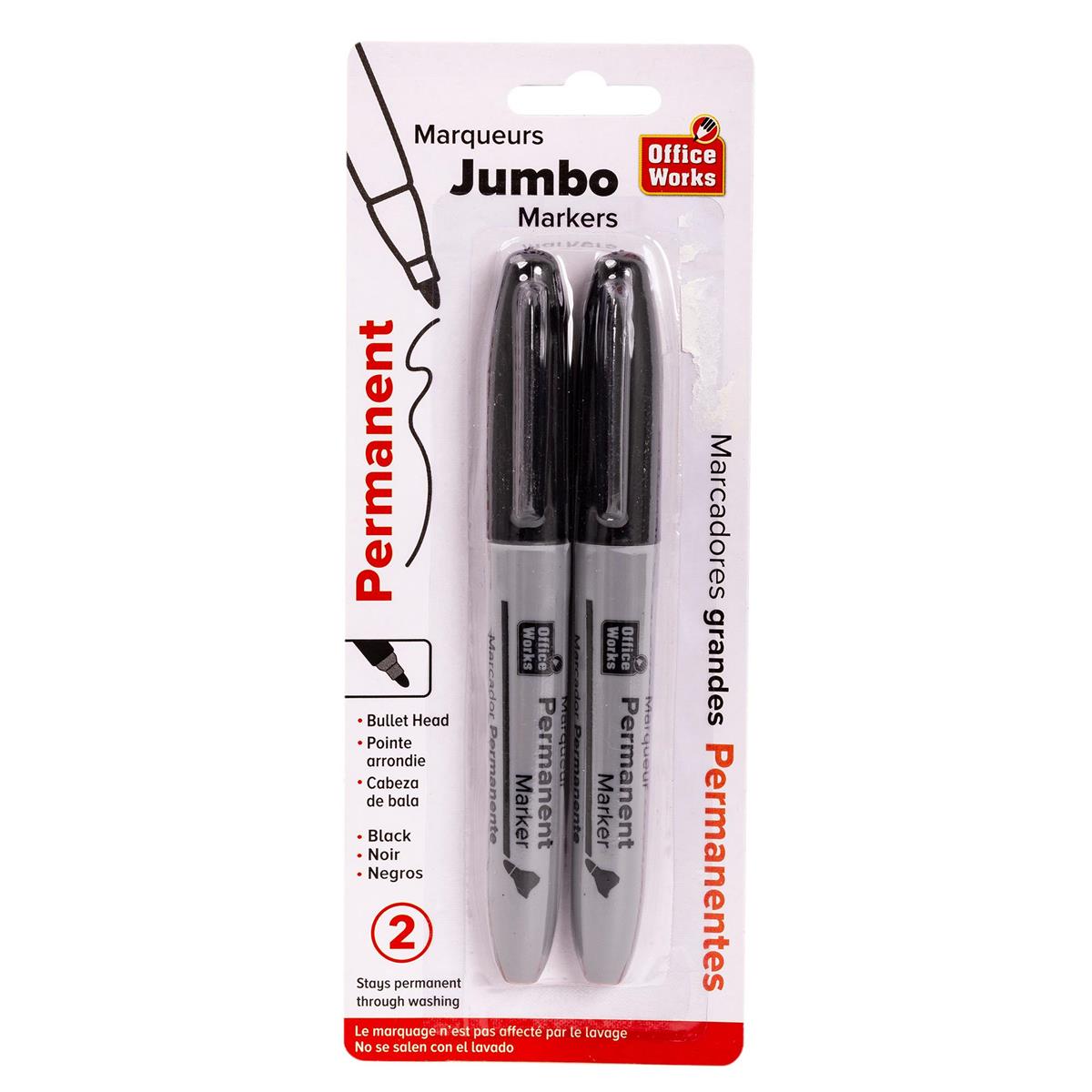 MARKER PERMANENT BLACK 2PC
