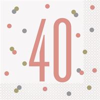 NAPKIN LUNCH ROSE GOLD 40
