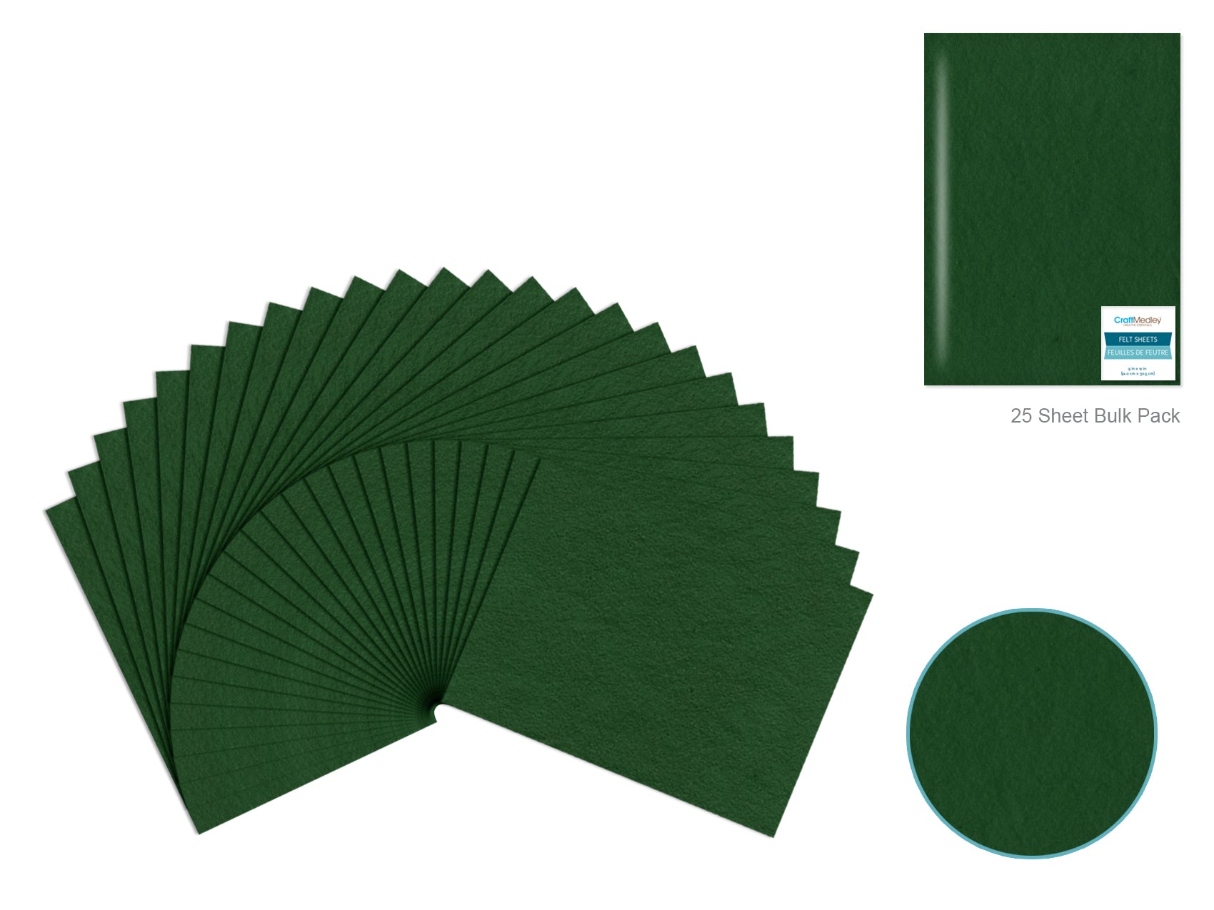 FELT SHEET 9X12 HUNTER GREEN