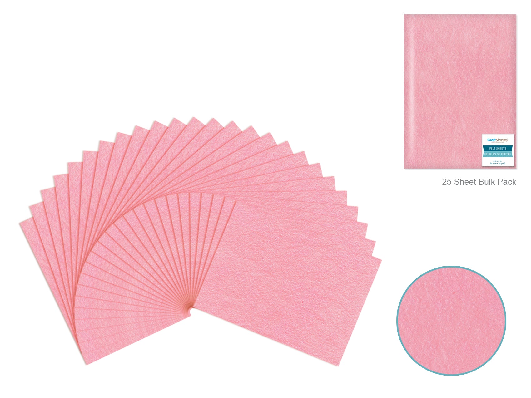 FELT SHEET 9X12 LIGHT PINK