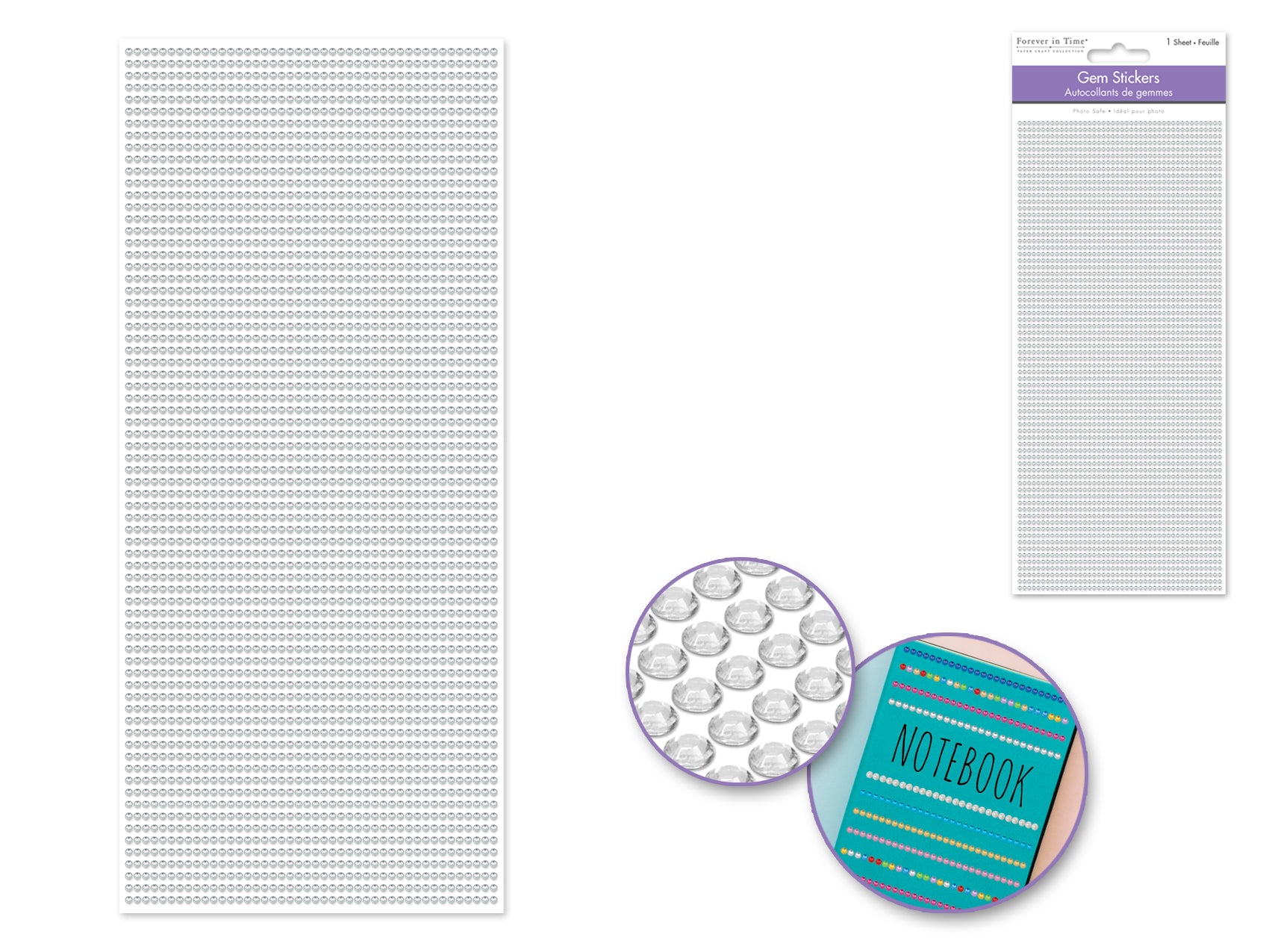 STICKER 2MM GEM LINE CRYSTAL