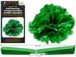 DECO POMPOM 16IN DK GREEN