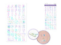 STICKER 3D FOIL ALPHABET ICE