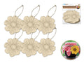 CRAFT WOOD SHAPE 6PC PANSY
