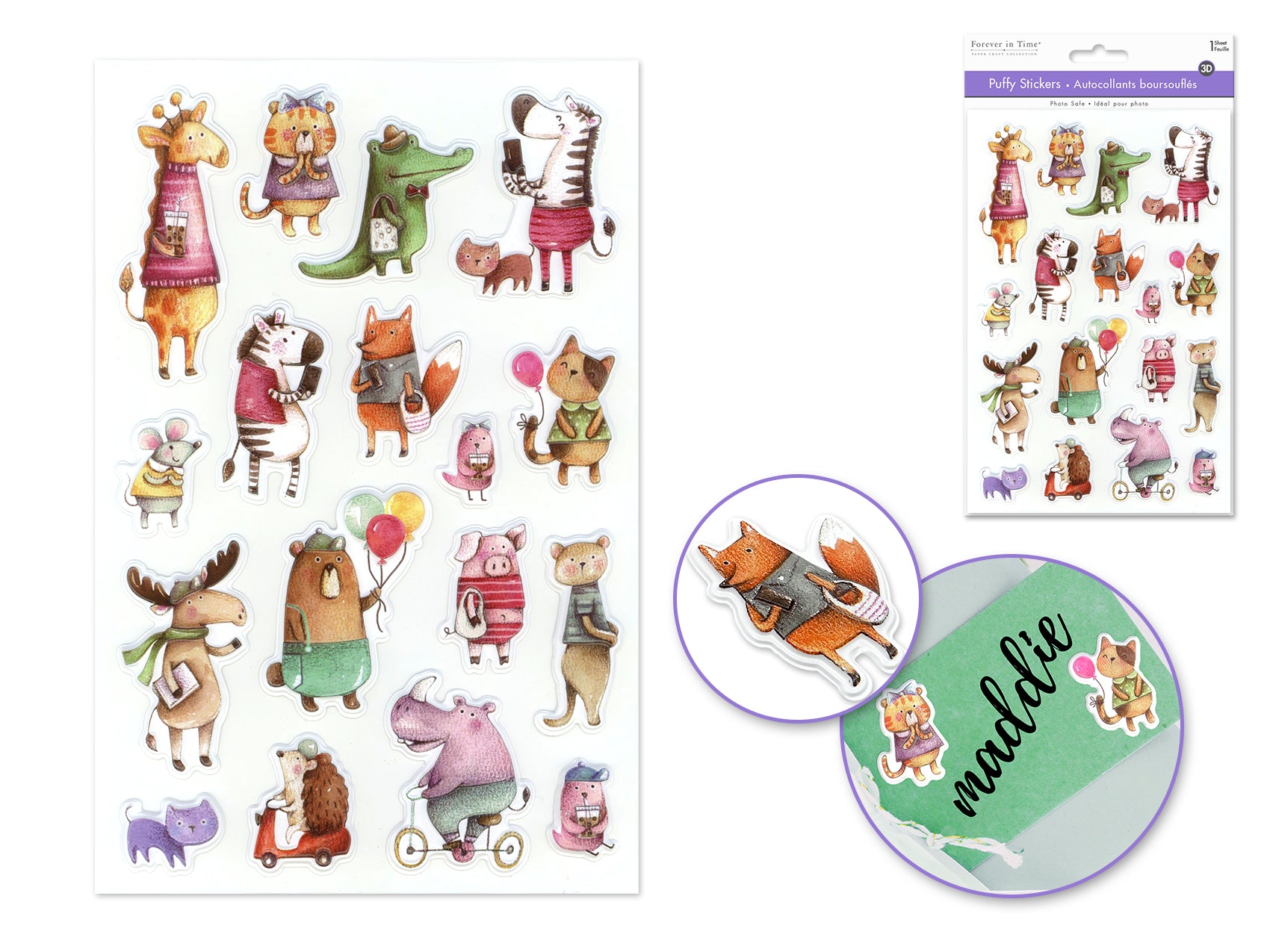 STICKER 3D PUFFY CURIOUS CREAT