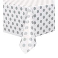 TABLECLOTH 54X108 DOTS SILVE