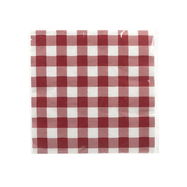 NAPKIN LUNCH RED GINGHAM