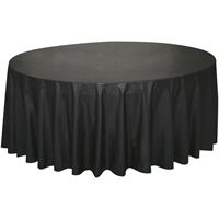 TABLECLOTH 84IN ROUND BLACK