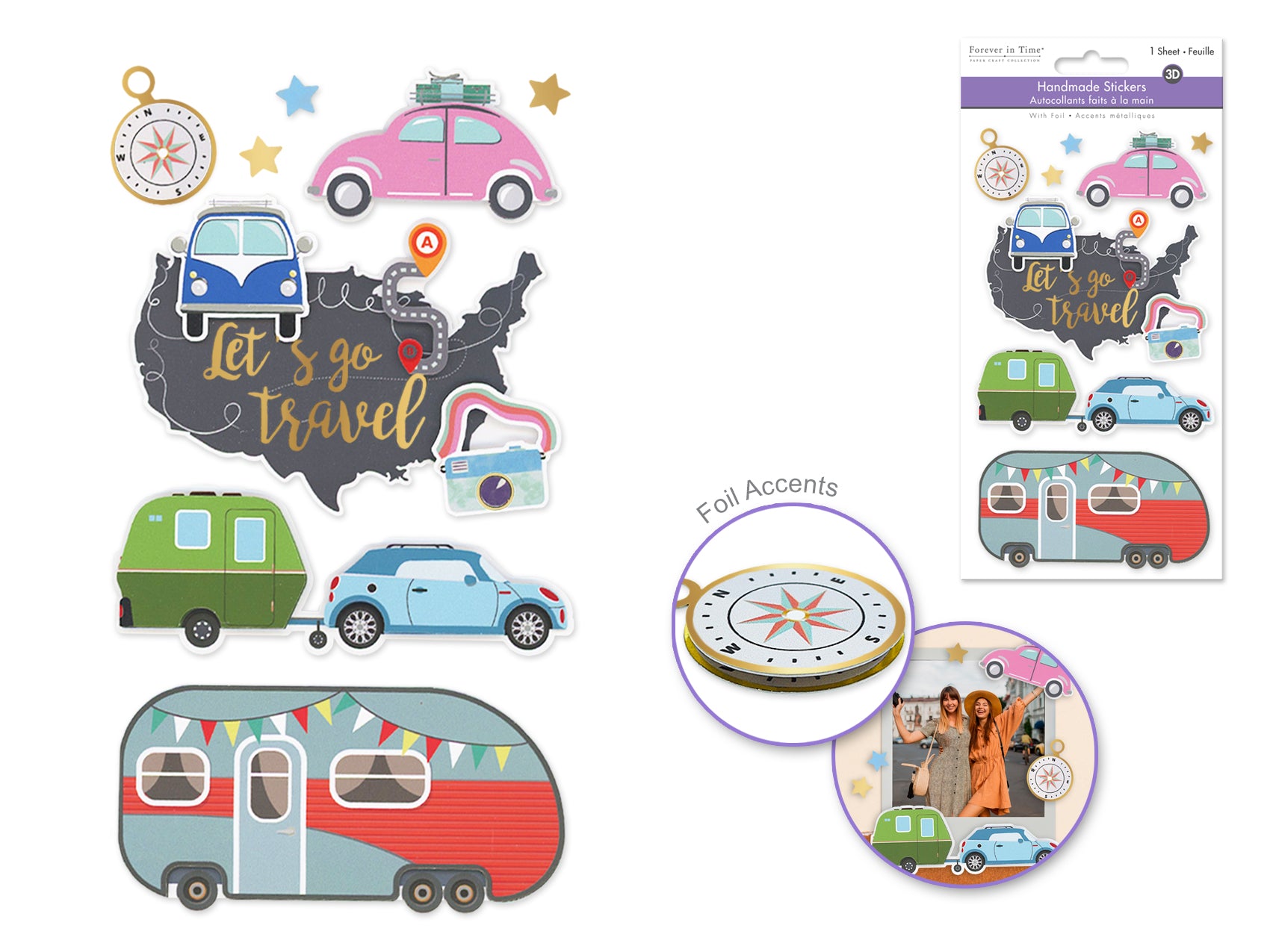 STICKER HANDMADE 3D TRAVEL