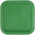 PLATE PAPER 9IN SQUARE GREEN