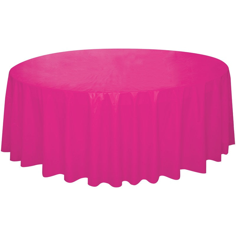 TABLECLOTH 84IN NEON PINK