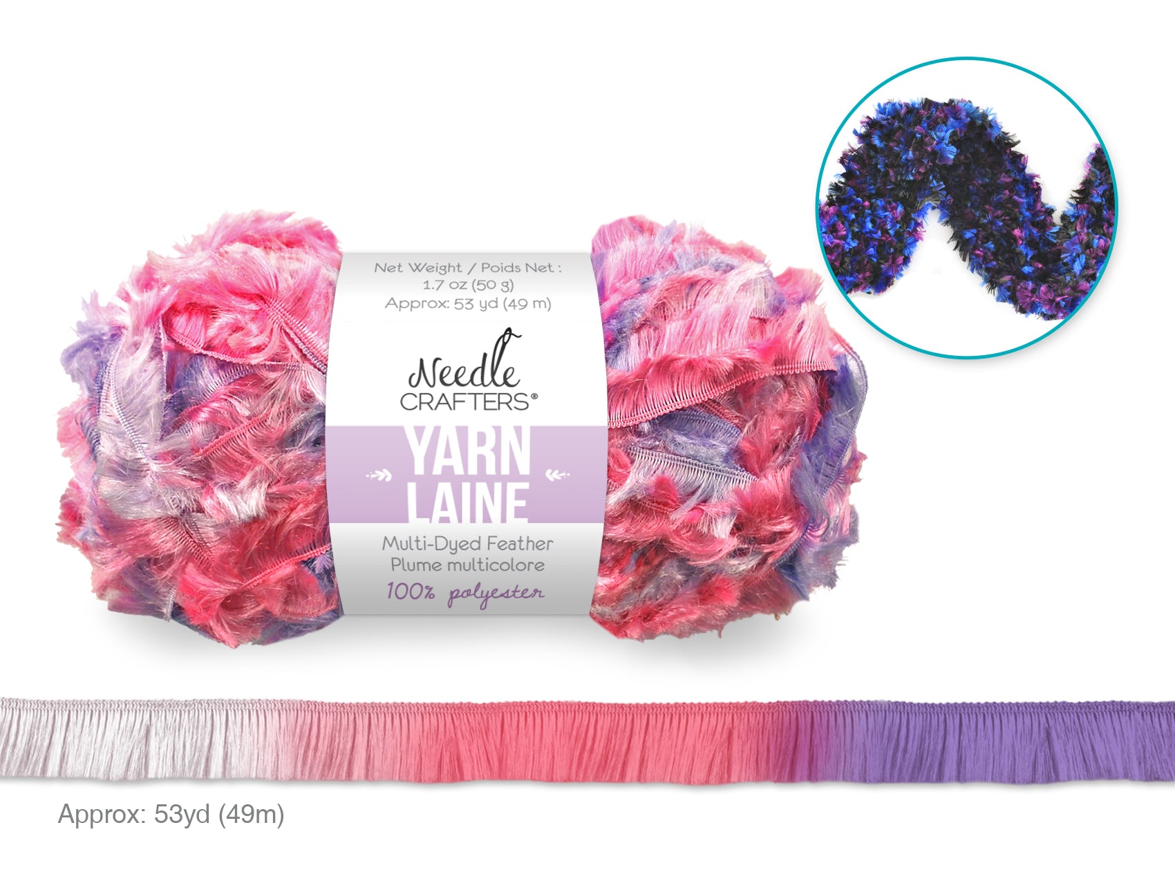 YARN FEATHER MULTIDYE PRINCESS