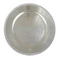PLATE CHARGER 13IN BEAD SILVER