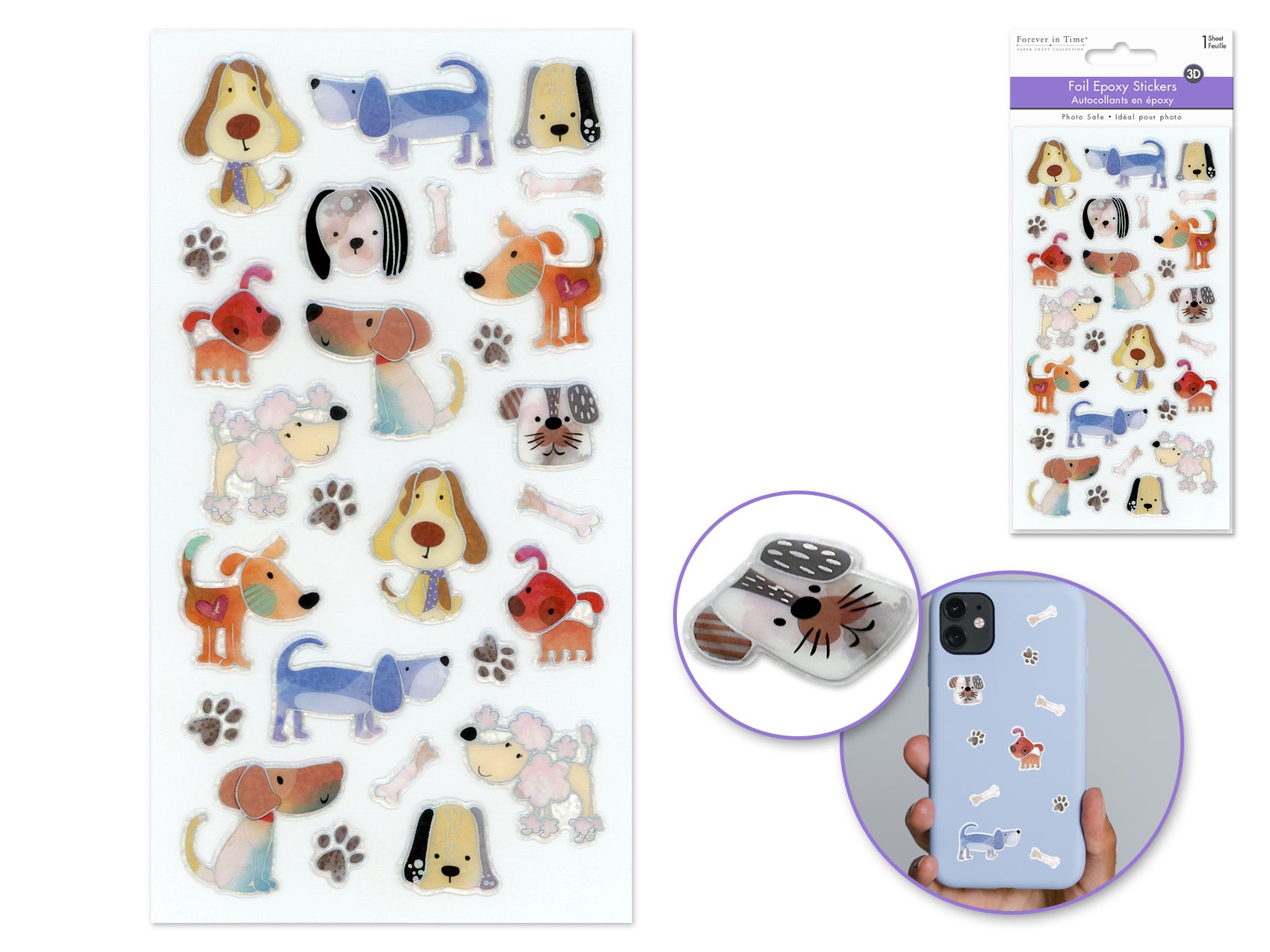 STICKER 3D EPOXY DOG