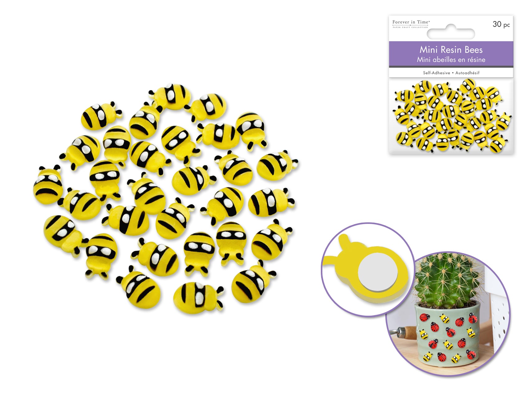 STICKER RESIN GEM BEE