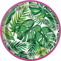 PLATE PAPER 7IX8 PALM TROPICAL