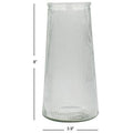 VASE GLASS RIBBED 8IN