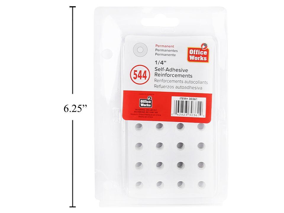 LABEL WHITE 0.25IN 544PC
