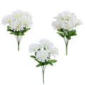 FLOWER BUSH 13.5IN WHITE