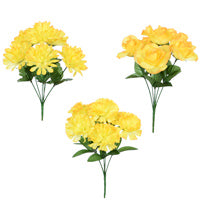 FLOWER BUSH 13.5IN YELLOW
