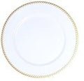 PLATE CHARGER 13IN WHITE/GOLD