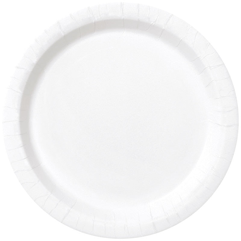 PLATE PAPER 7IN 20PC WHITE