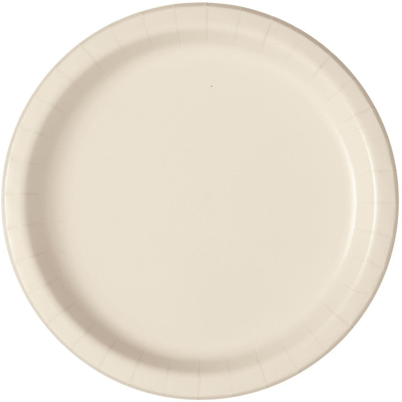 PLATE PAPER 9IN 20PC VANILLA C