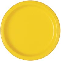 PLATE PAPER 7IN 20PC YELLOW
