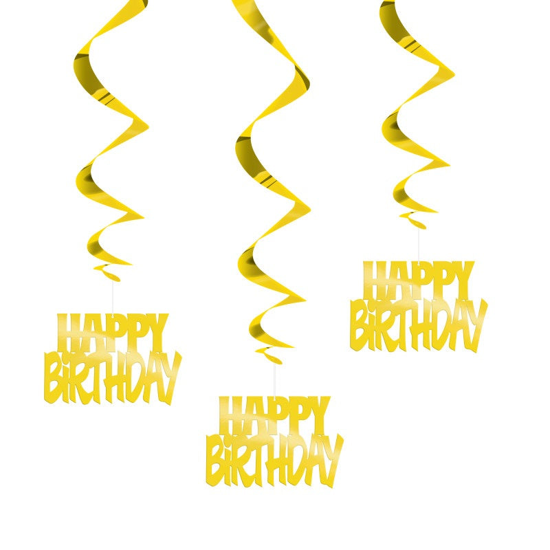 DECO SWIRL 3 BDAY GOLD