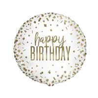 BALLOON FOIL 18IN BDAY GOLD